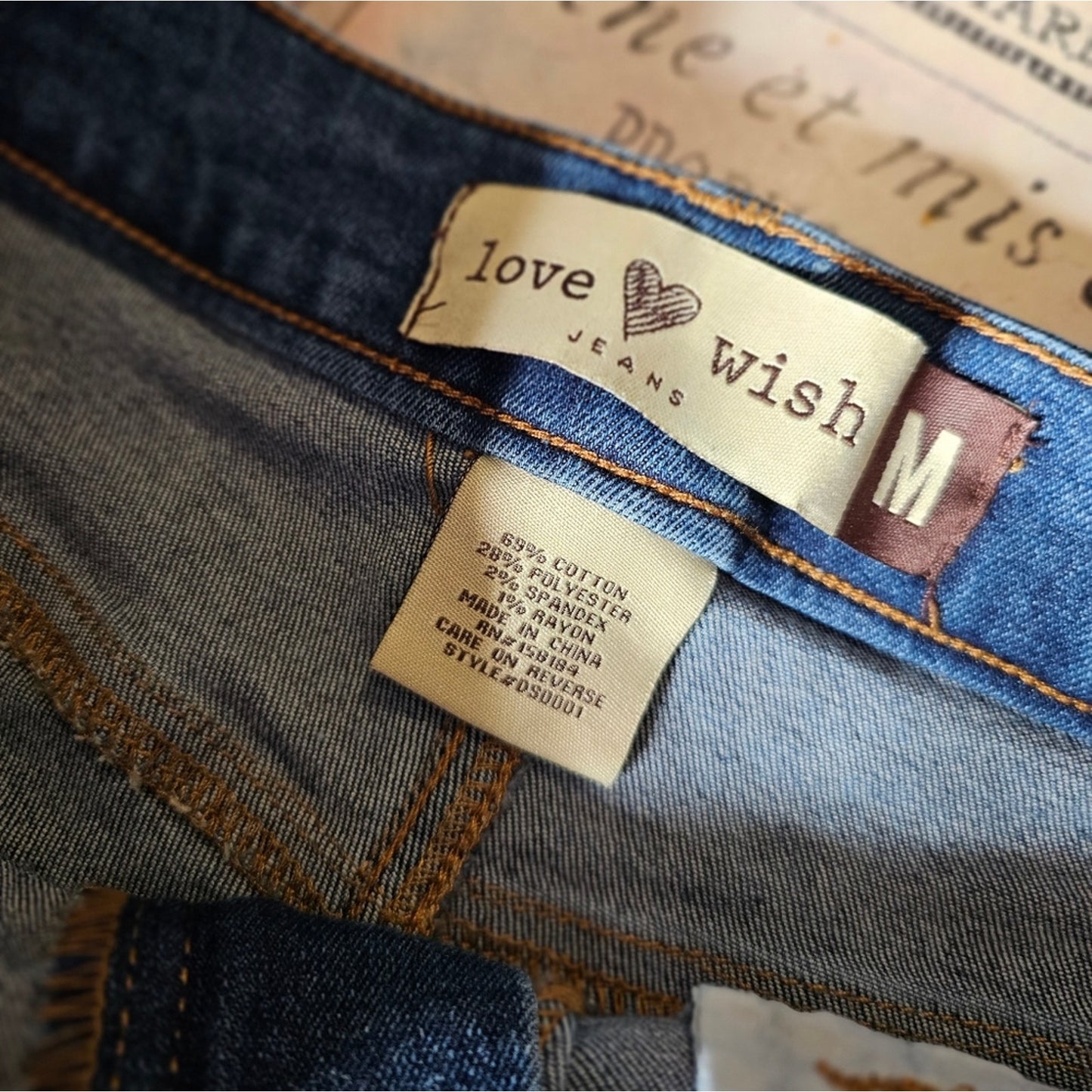 Love Wish Dark Wash Folded Stretchy Jean Shorts