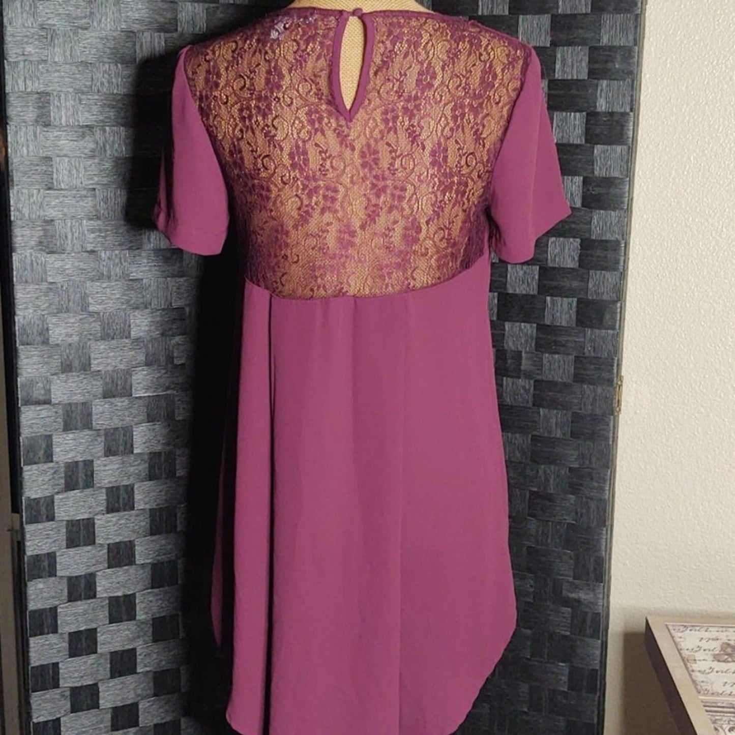 Beautiful Dark Purple Love 21 High Low Blouse