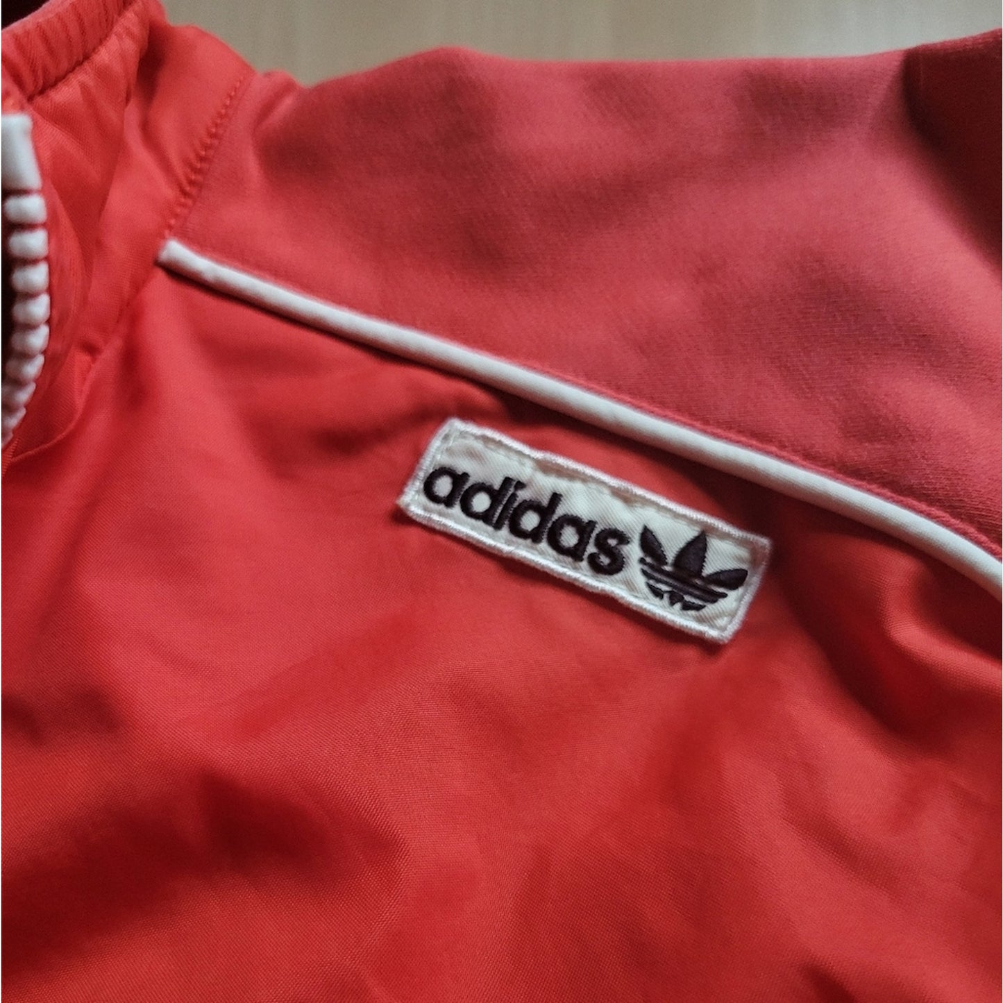 Adidas Red Vintage Long Sleeve Zip-Up Jacket