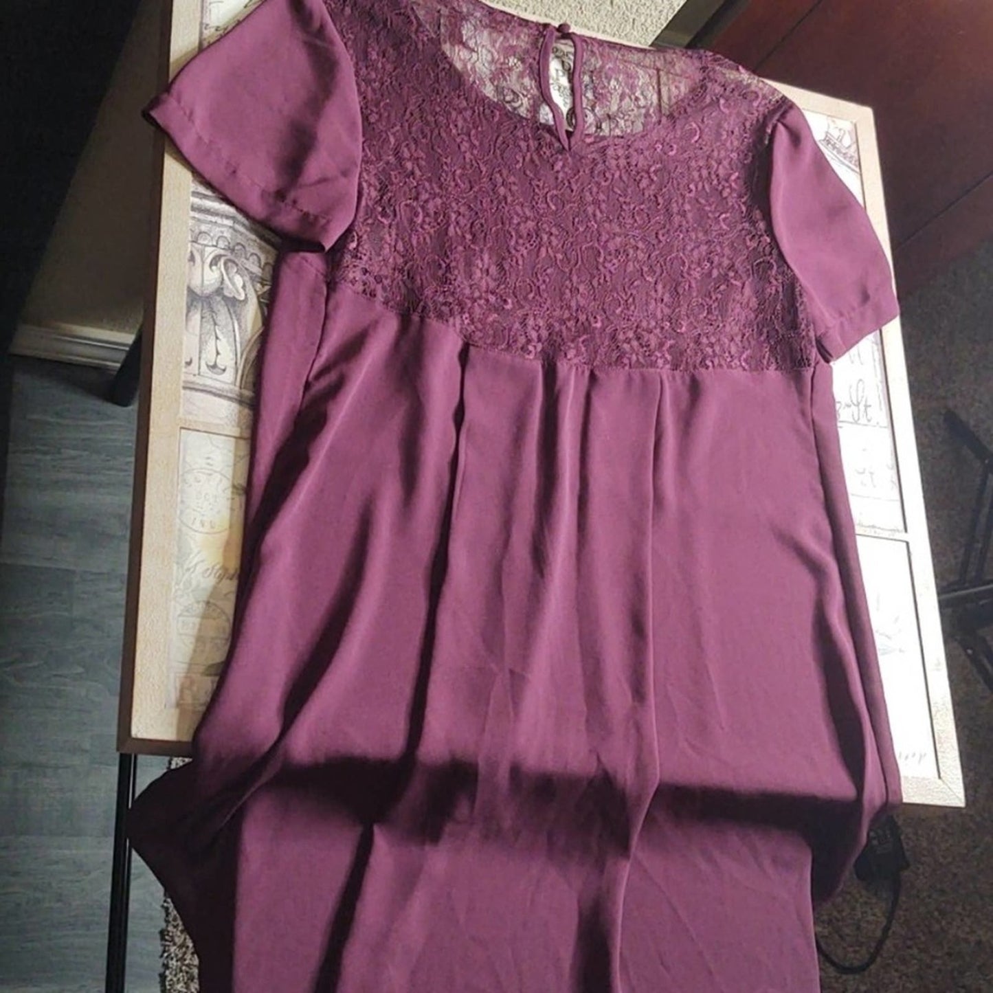 Beautiful Dark Purple Love 21 High Low Blouse