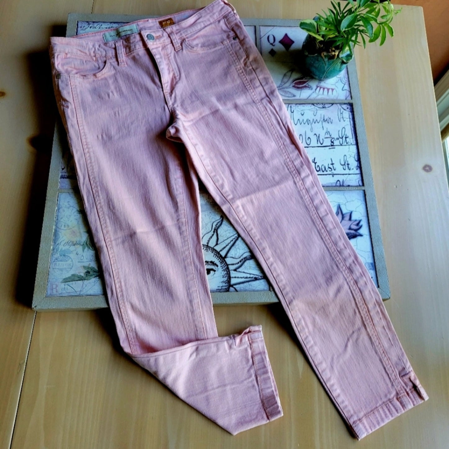 Pilcro and the Letterpress Pink Anthropologie Jeans