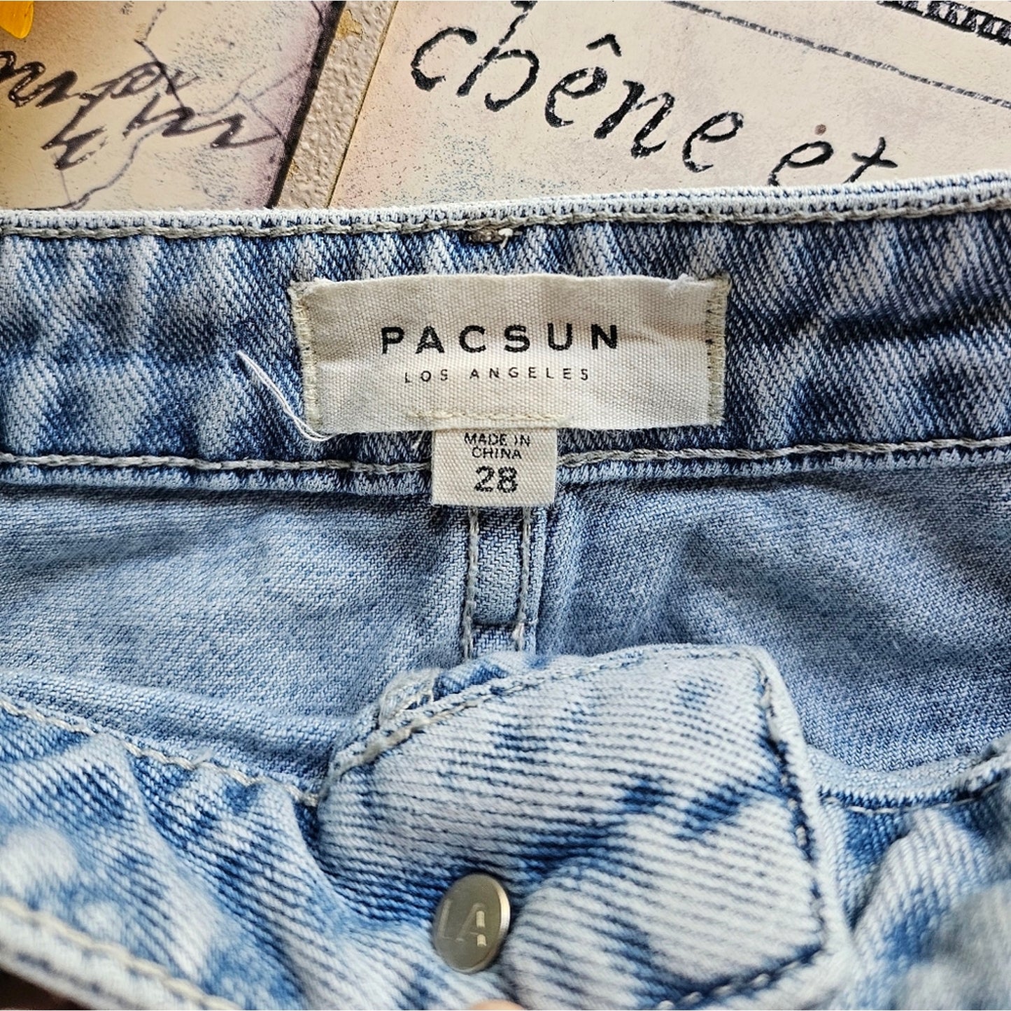 PacSun Vintage look Frayed Jean Skirt