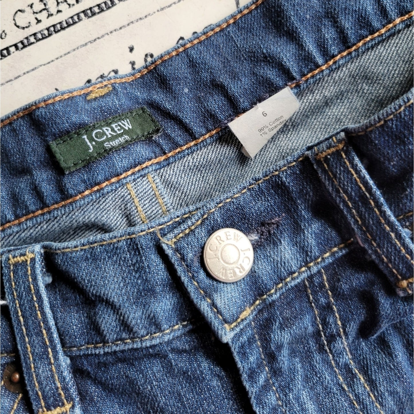 J. Crew Mid Rise Vintage Stretchy Straight Jeans