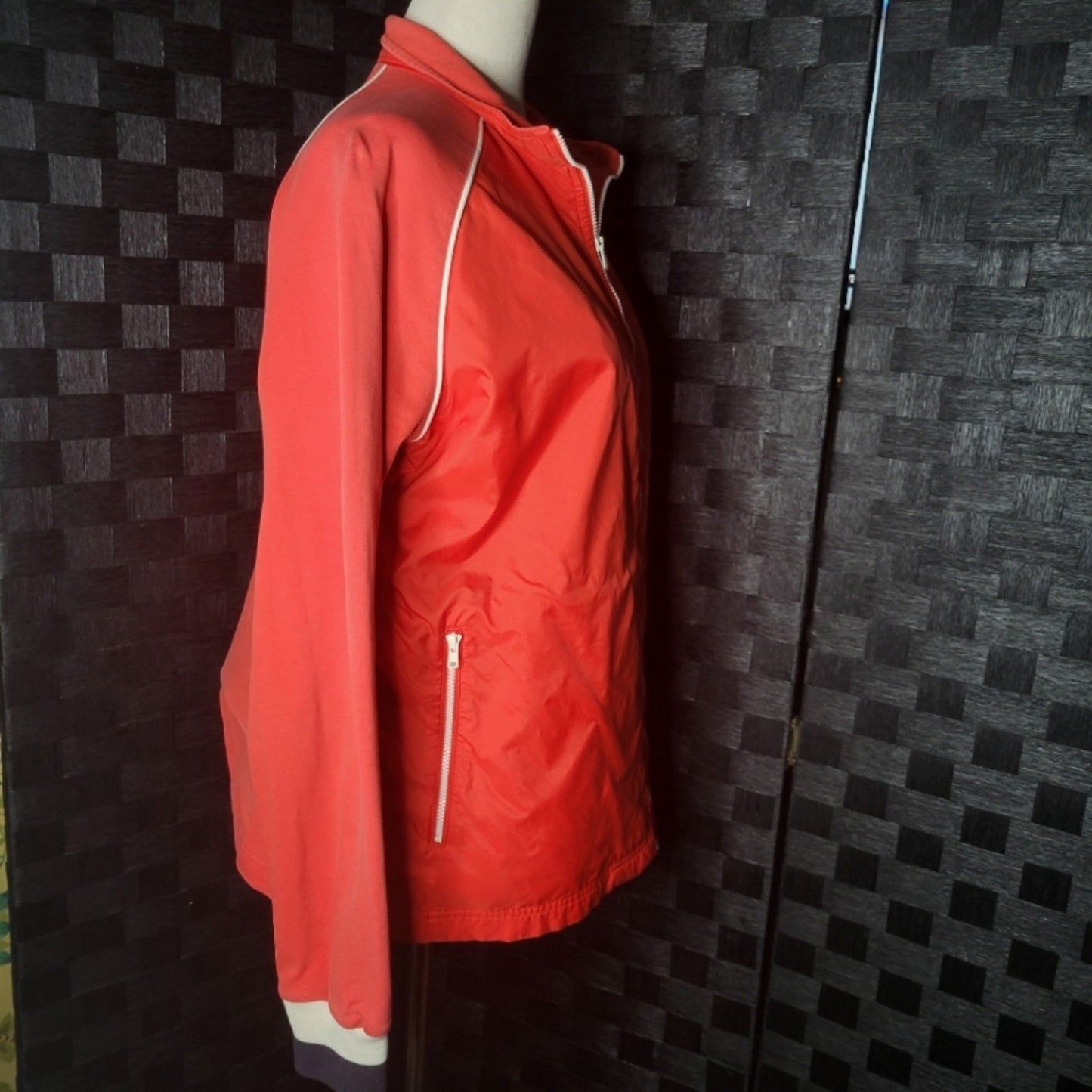 Adidas Red Vintage Long Sleeve Zip-Up Jacket