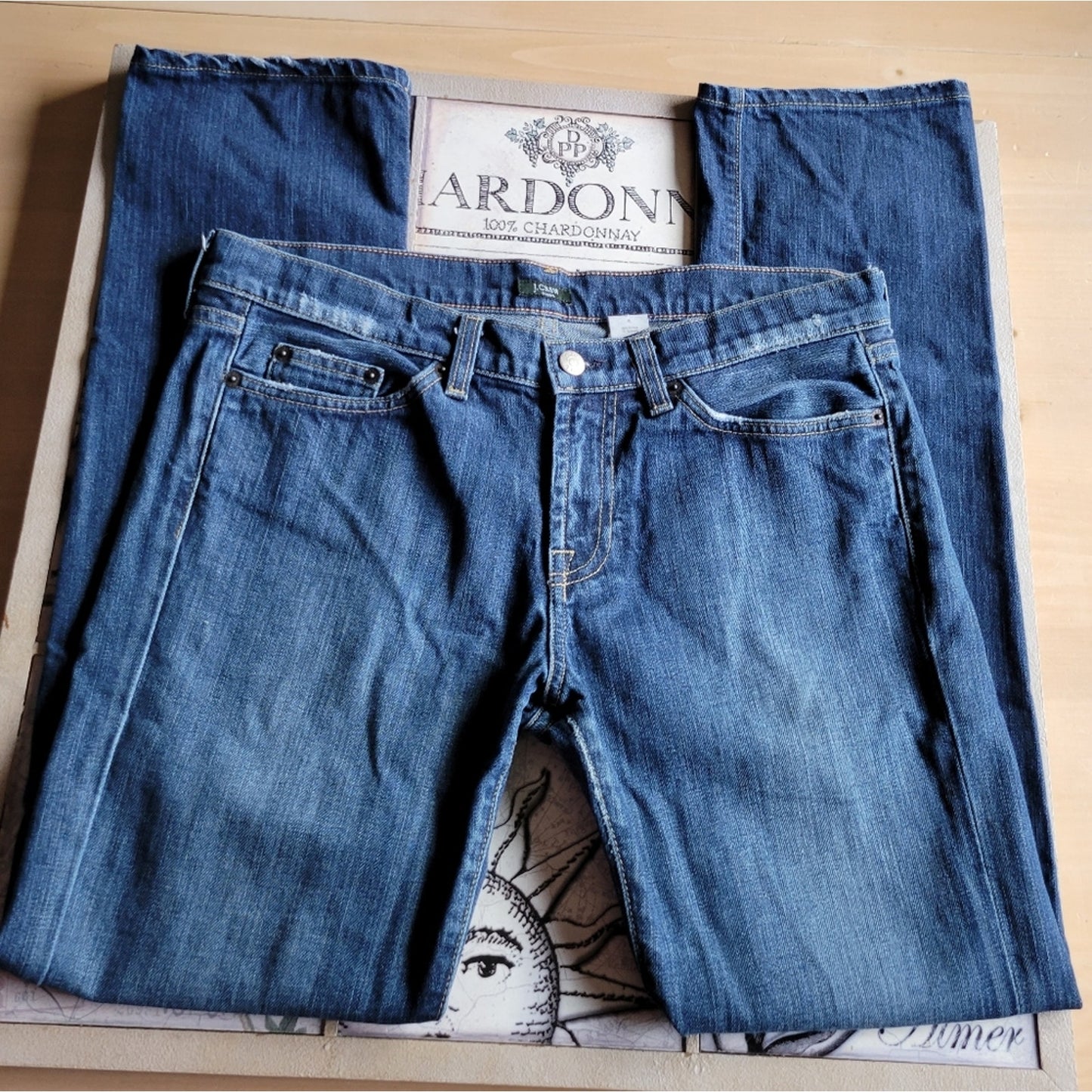 J. Crew Mid Rise Vintage Stretchy Straight Jeans