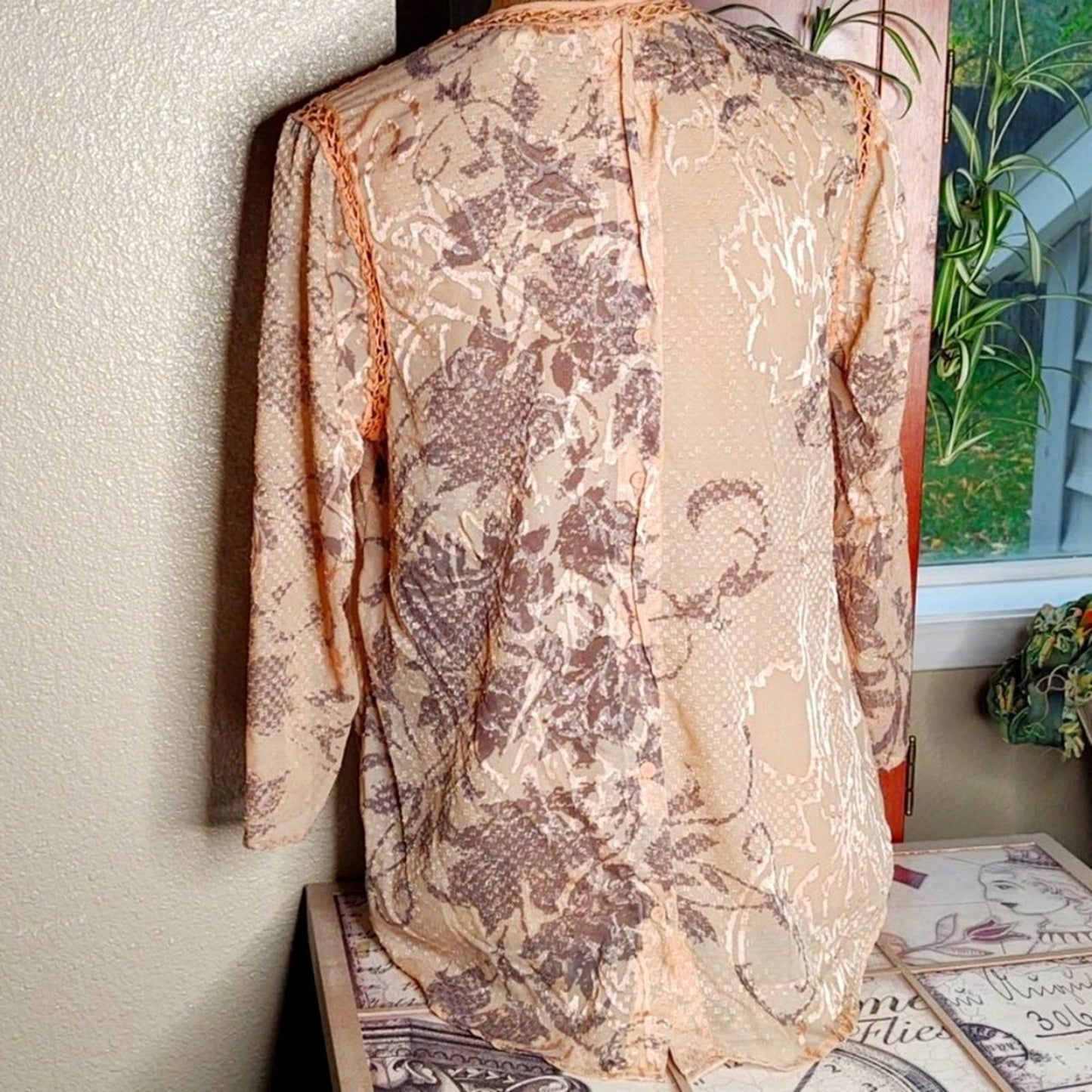 Anthropologie Meadow Rue Sheer Beautiful Blouse