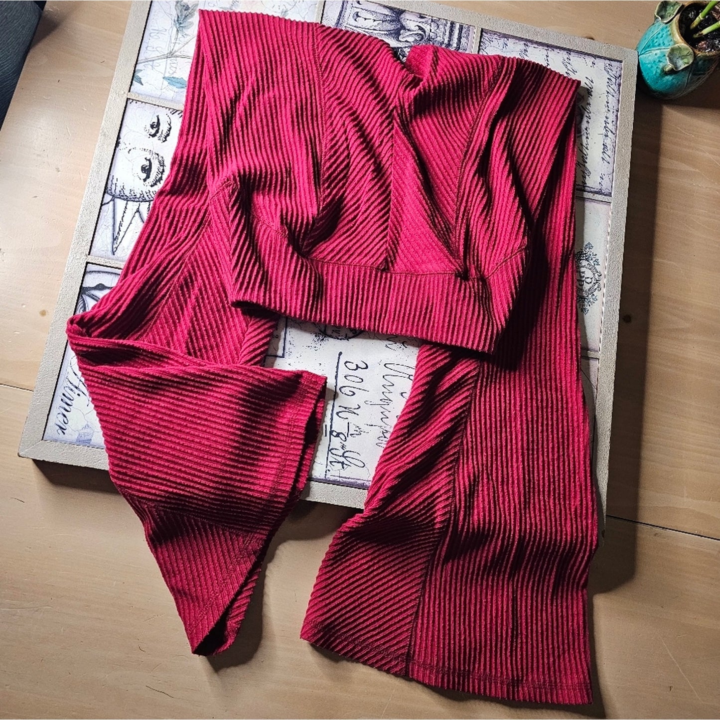 RED Urban Outfitters Flare Out from Under Stretchy Leggings