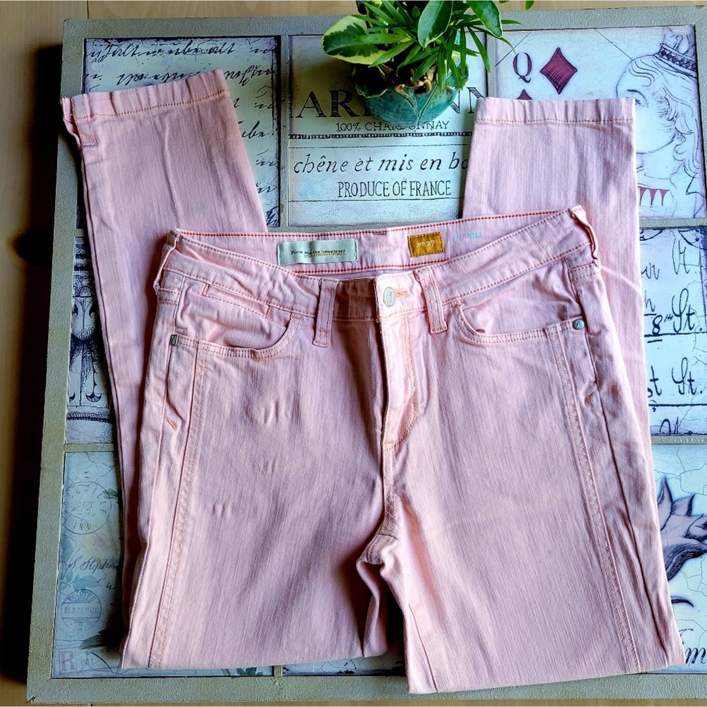 Pilcro and the Letterpress Pink Anthropologie Jeans