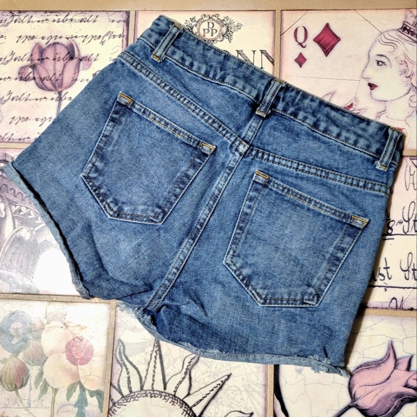 Moto Topshop Cut Off High Rise Jean Shorts