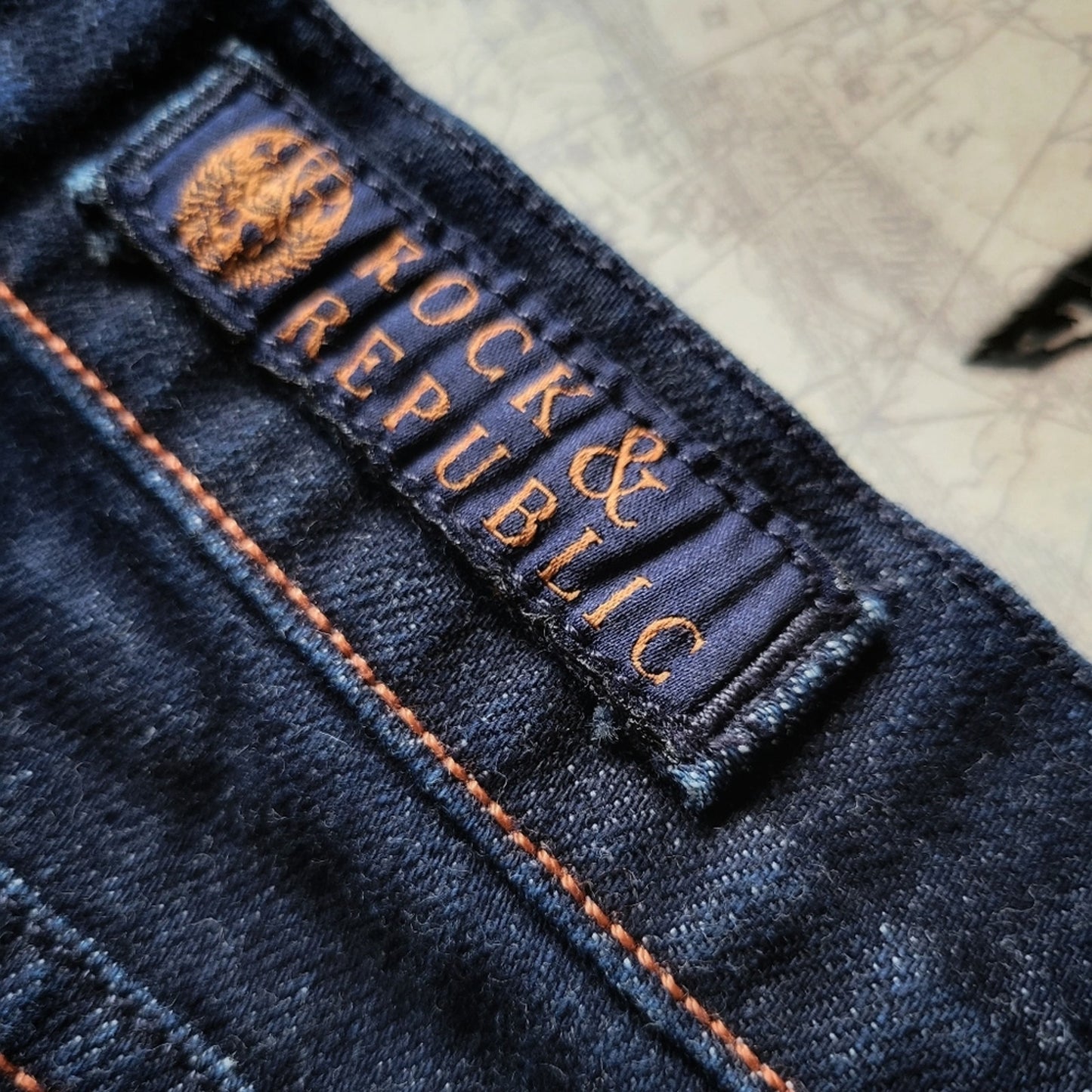 Authentic Rock & Republic Dark Wash Flare Jeans