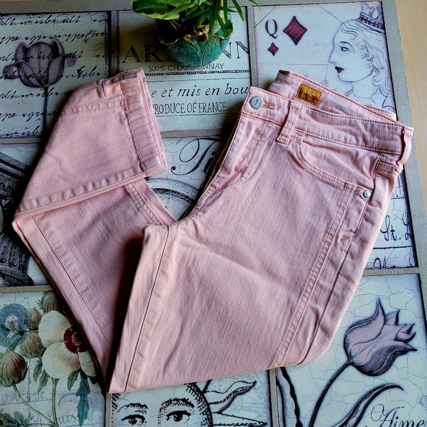 Pilcro and the Letterpress Pink Anthropologie Jeans