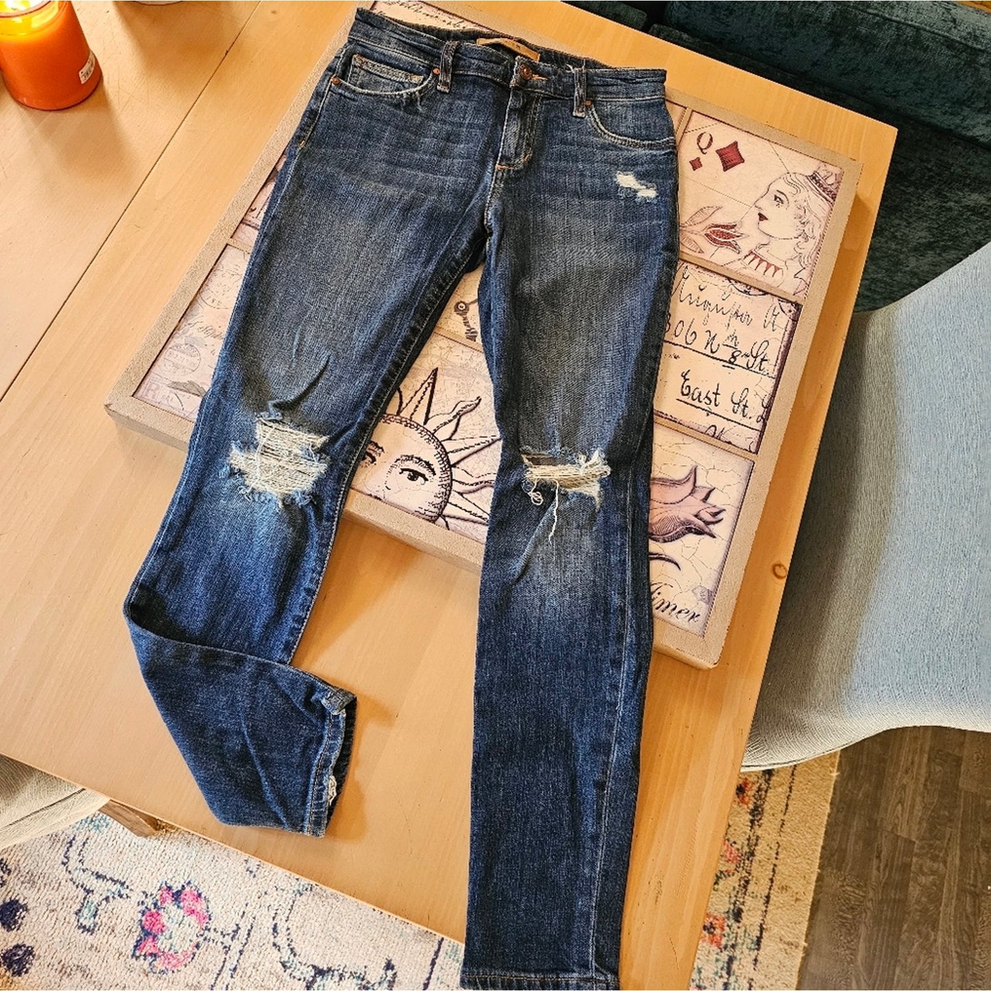 Joe's Jean's Skinny Ankle Distressed