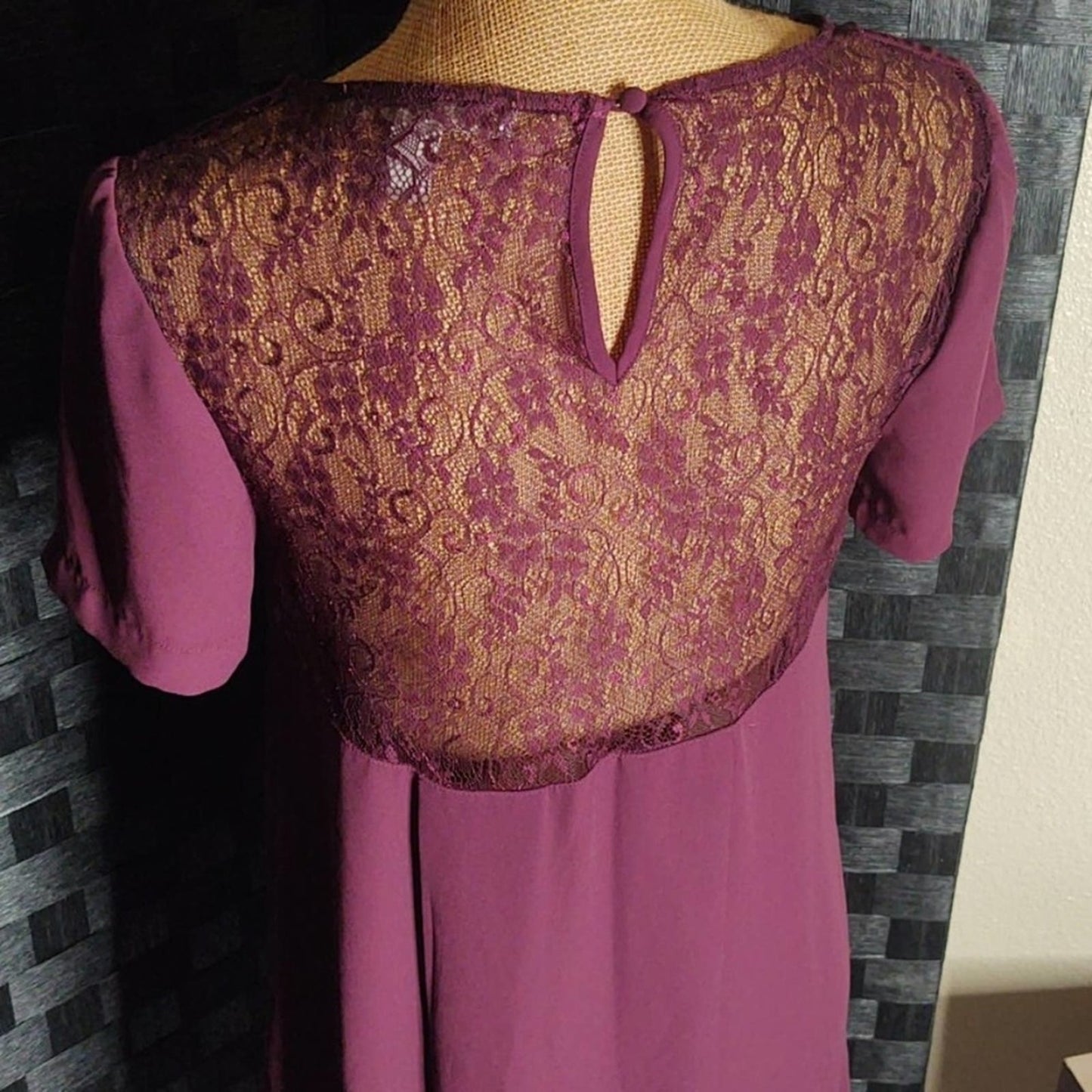 Beautiful Dark Purple Love 21 High Low Blouse